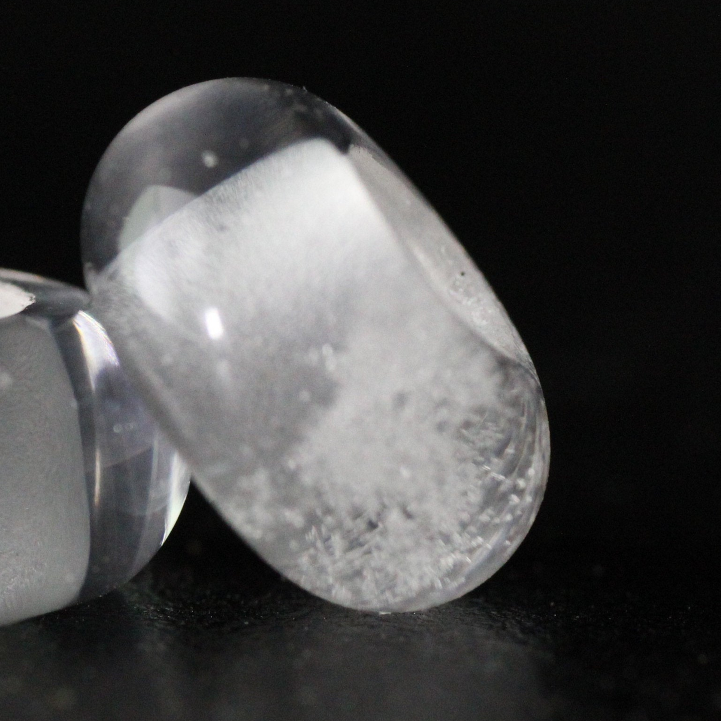 Quartz Crystal Dread Bead / 2 beads - 6mm bead hole / Dreadlock Beads, Dread Jewelry, Dread Accessories, Loc Jewelry, Stone Dread Beads
