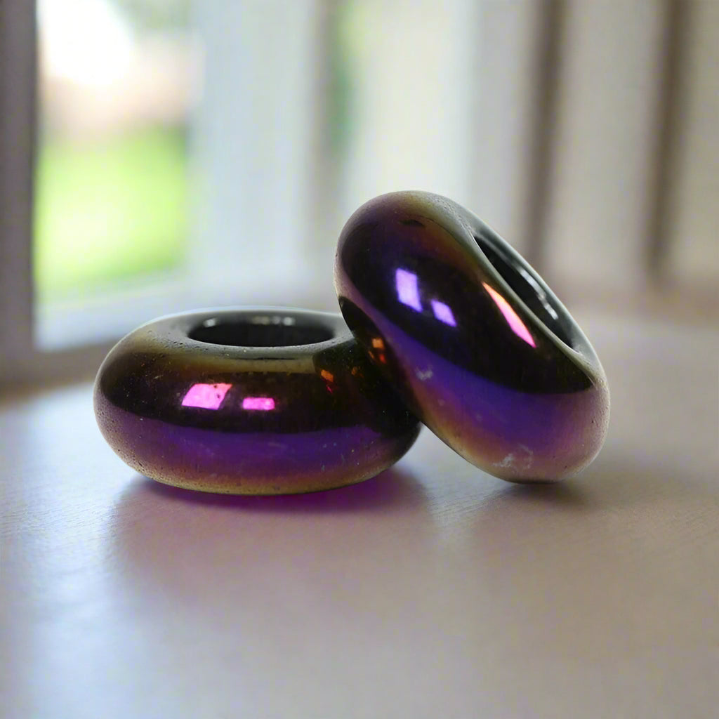 Nebula Dreadlock Bead // 6mm Beads Hole - Set of 2 // Beads for Dreadlocks, Dread Beads, Hair Jewelry, metal dread bead