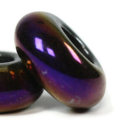 Nebula Dreadlock Bead // 6mm Beads Hole - Set of 2 // Beads for Dreadlocks, Dread Beads, Hair Jewelry, metal dread bead