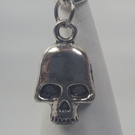 Skull Dreadlock Bead - 5mm bead hole - Dreadlock Accessories, Dread Beads, Loc Accessories, Loc Beads, Silver Dread Beads, metal dread bead