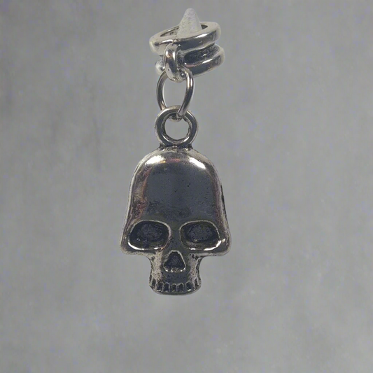 Skull Dreadlock Bead - 5mm bead hole - Dreadlock Accessories, Dread Beads, Loc Accessories, Loc Beads, Silver Dread Beads, metal dread bead