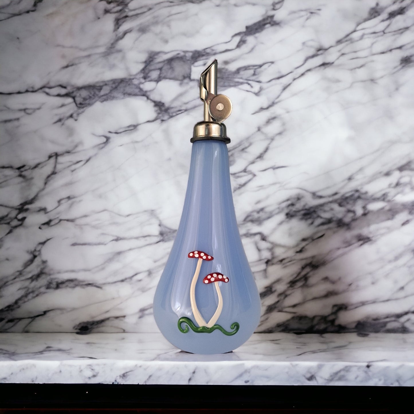 Mushroom Olive Oil Bottles - Blown Glass Oil Dispenser