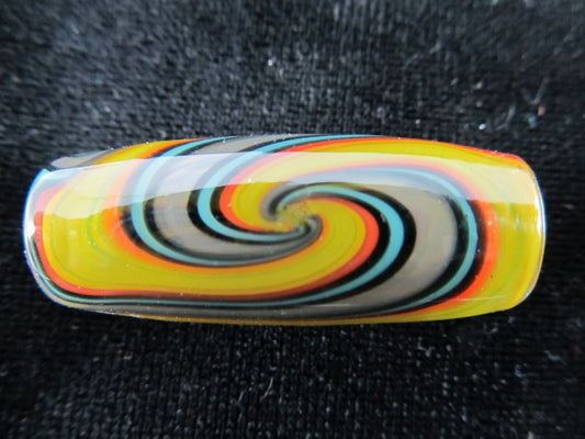 Bananarama Glass Dread Bead / CUSTOM Style and sizes Options / 4-16mm Bead Holes / Spiral - Wig wag - Twist / Made To Order