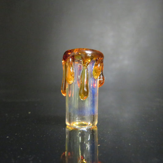 Honey Dreadlock Bead with silver fume CUSTOM Bead Hole Sizes 4-16mm