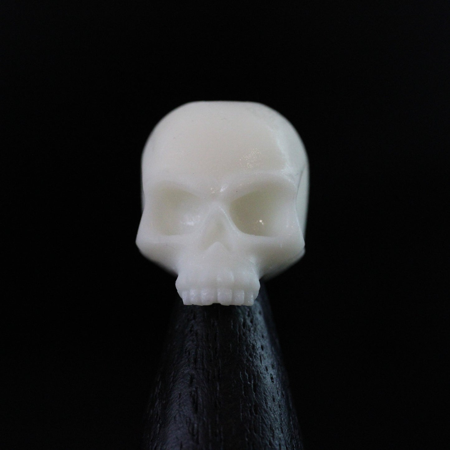 3D Printed Skull Dreadlock Bead - Black or White - 6-16mm bead hole