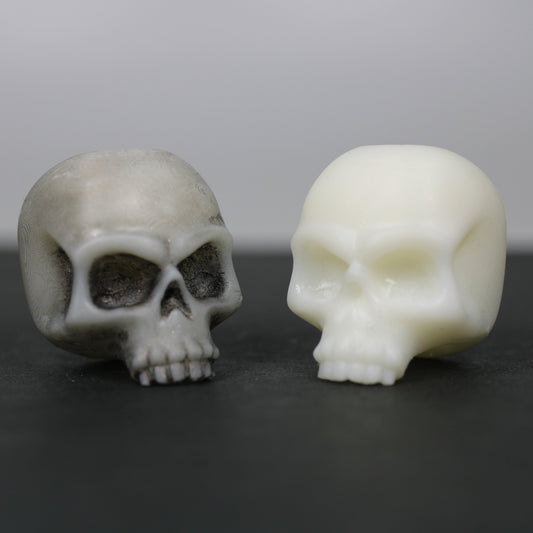 3D Printed Skull Dreadlock Bead - Black or White - 6-16mm bead hole