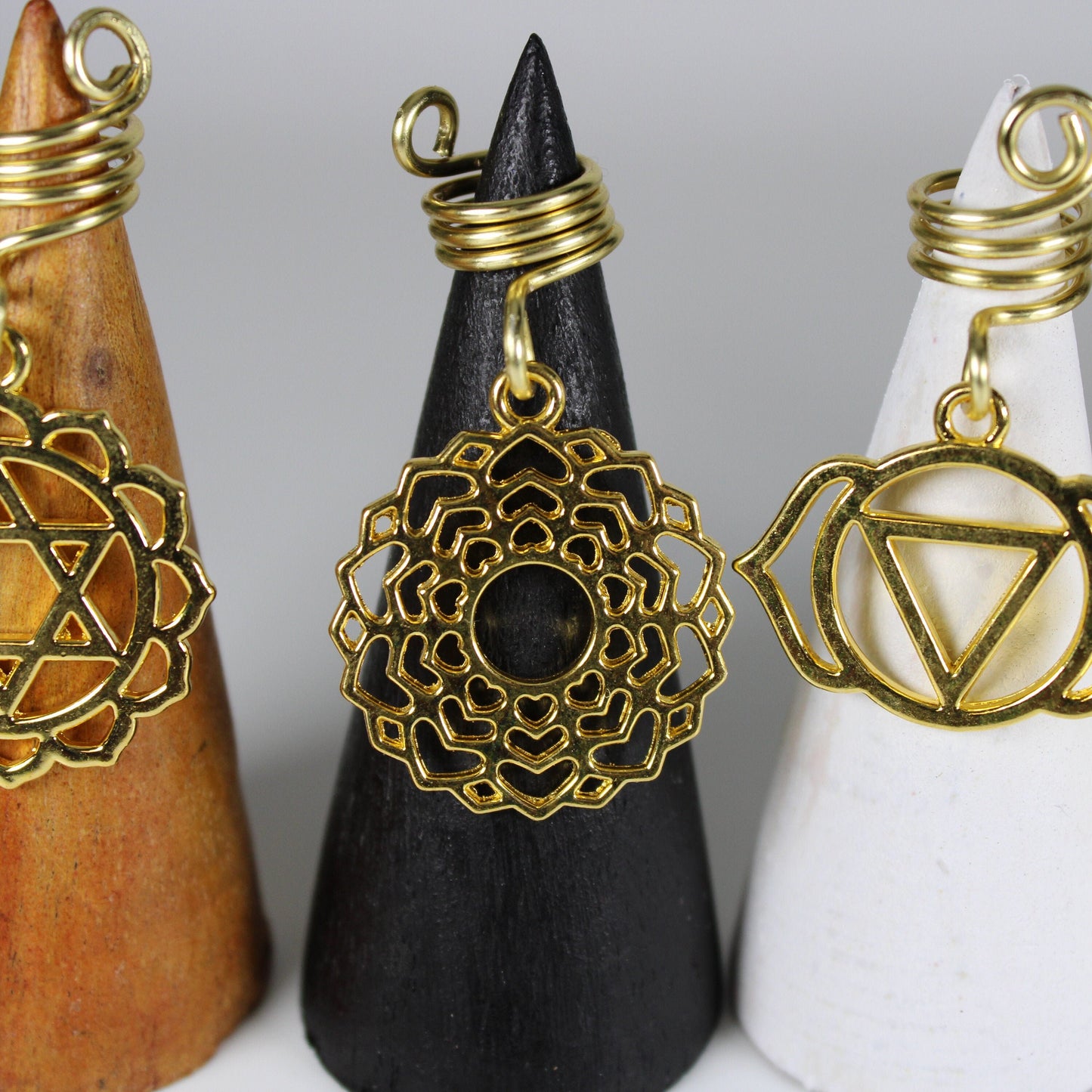Assorted Chakra Dreadlock Bead - Sold individually - Metal Dread Bead, Dreadlock Accessories, Loc Beads, Dread Charm, Dreadlock Jewelry