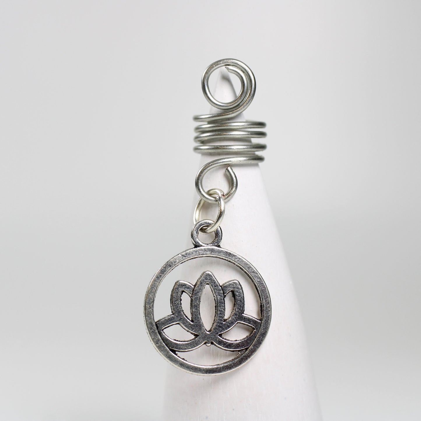 Lotus Dread Bead // 6 to 12mm Bead Hole // Metal Dread Bead, Dreadlock Accessories, Loc Bead Coil, Loc Beads, Dread Cuff