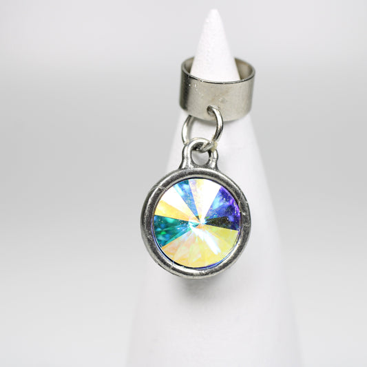 Blue Prism Dread Bead - 6 to 12mm Bead Hole - Metal Dread Bead, Dreadlock Accessories, Loc Bead Coil, Loc Beads, Dread Cuff, 5B001