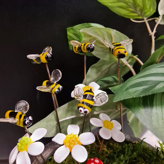 Glass Bee Plant Pals, House plant and Fairy Garden Decor