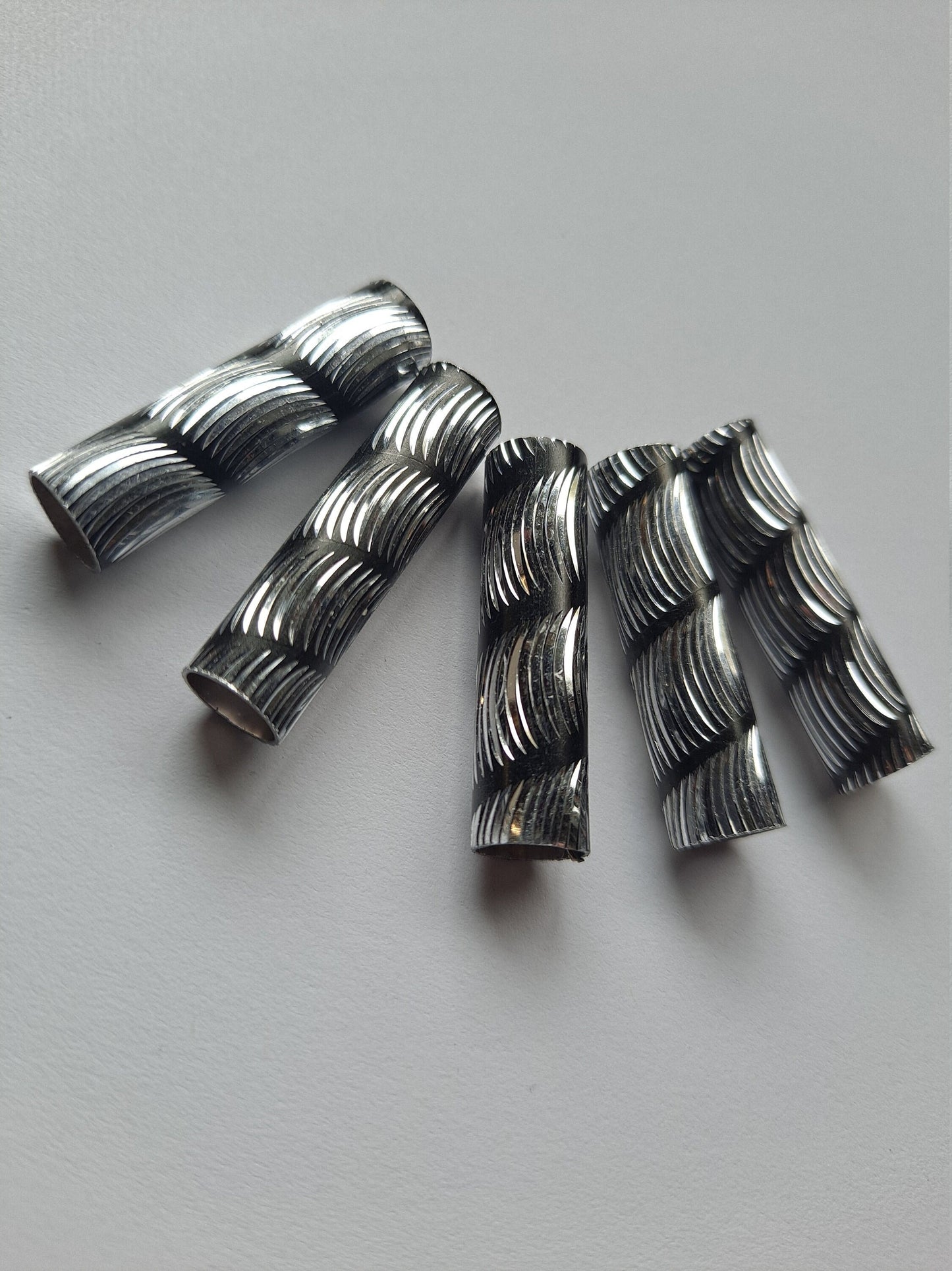5 Trippy Dreadlock Beads // 7mm Bead Hole // Dread Bead, Viking Dread Bead, Beard Beads, Dread Accessories, metal dread bead