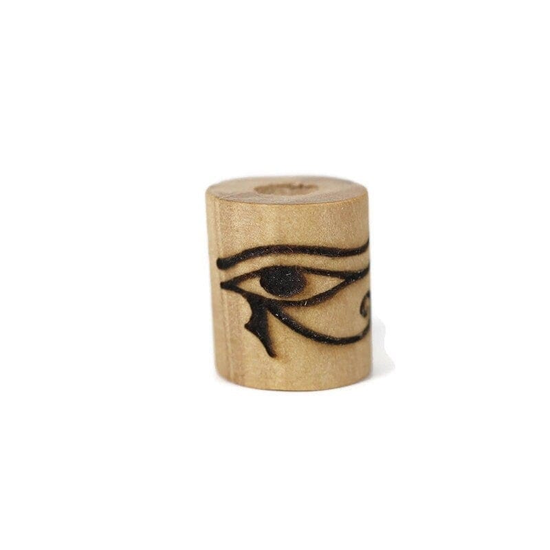 Eye of RA Wood Dread Bead // 6 - 8 mm Bead Hole // Dreadlock Bead, Loc Jewelry, Dreadlock Accessories, Dread Jewelry