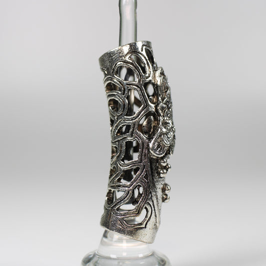 Flower Arch Dreadlock Bead - 10mm bead hole - Large Hole Beads for Jewelry, Flower dread bead, Hair, Braids, metal dread bead