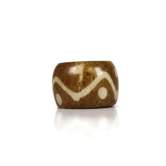 Native Bone Dread Bead // 6 - 12mm Bead Holes // Dreadlock Beads, Dread Jewelry, Dread Accessories, Loc accessories, loc Jewelry,