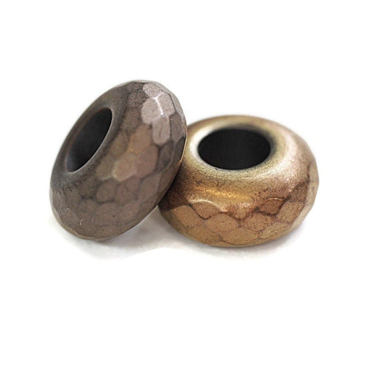 Bronze Acorn Cap Dreadlock Beads // 6mm Beads Hole - Set of 2 // Beads for Dreadlocks, Dread Beads, Hair Jewelry, metal dread bead