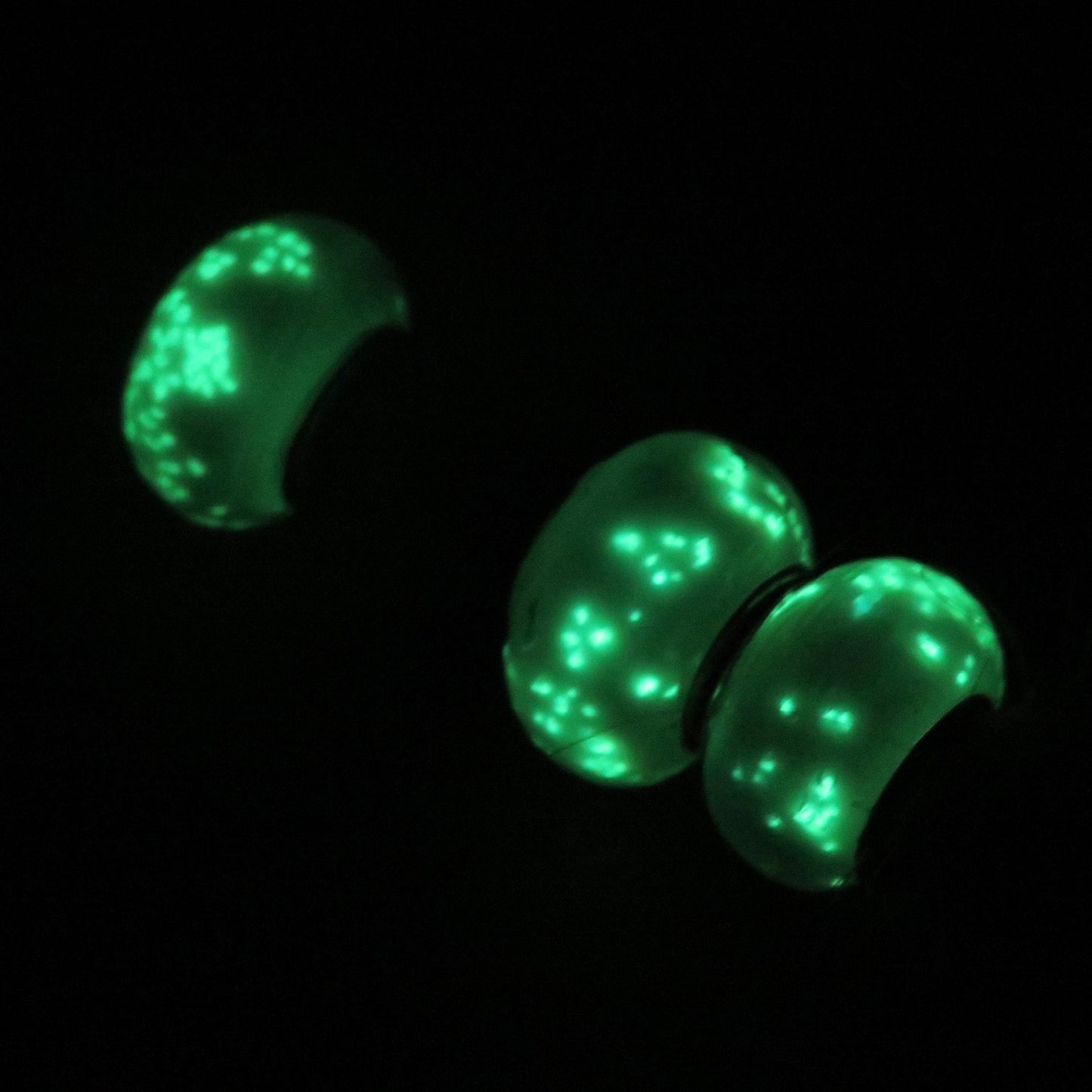 2 pack glow in the dark dread beads, 5mm bead hole, dread lock beads or beard beads, paracord beads, glowing dread beads, Loc beads