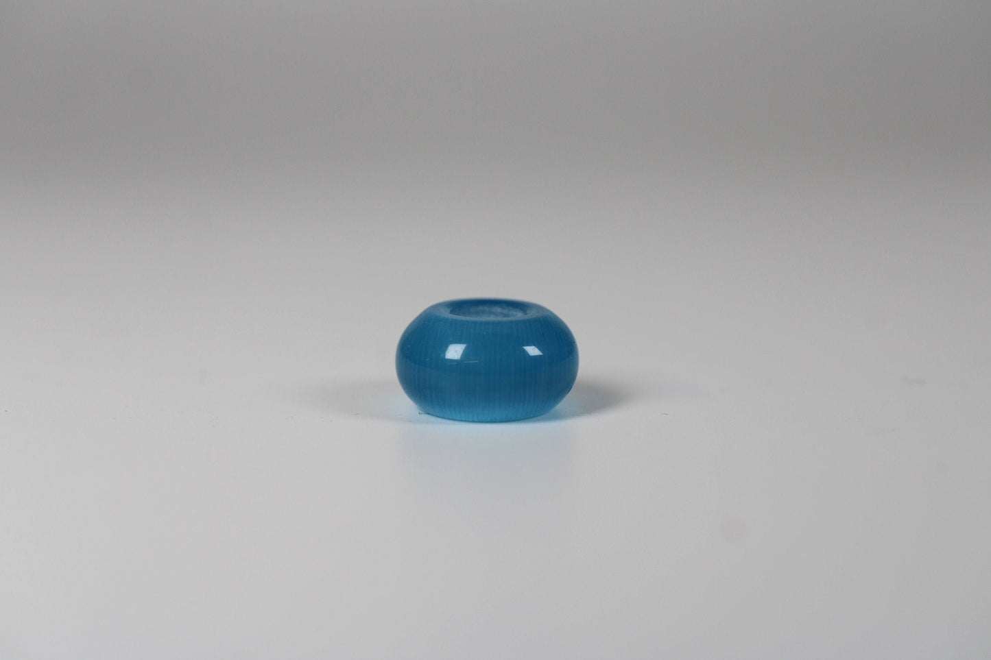 2 Blue Glass Cats Eye Dread Beads - 6mm Bead Hole - DreadLock Beads, Dread Beads and Accessories, Hair Beads, Dread Jewelry