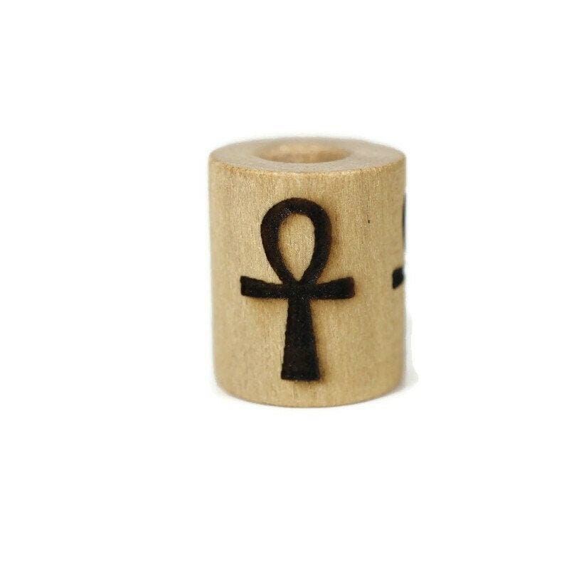 Aunkh Wood Dread Bead // 6 - 8 mm Bead Hole // Dreadlock Bead, Loc Jewelry, Dreadlock Accessories, Dread Jewelry