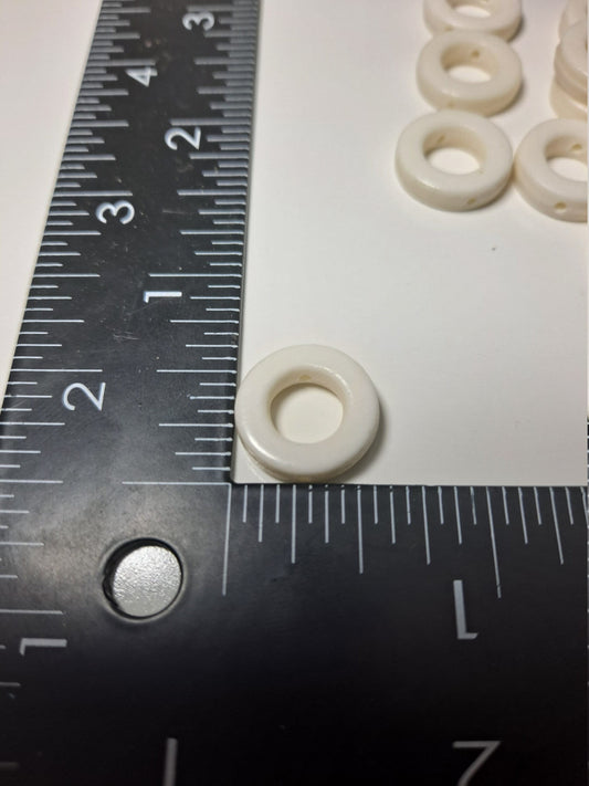 3 Pack White Bone Dread Bead from 7mm Bead Hole. Bone Dreadlock Beads, Dread Jewelry, Natural Dread Beads, Loc Accessories, B23