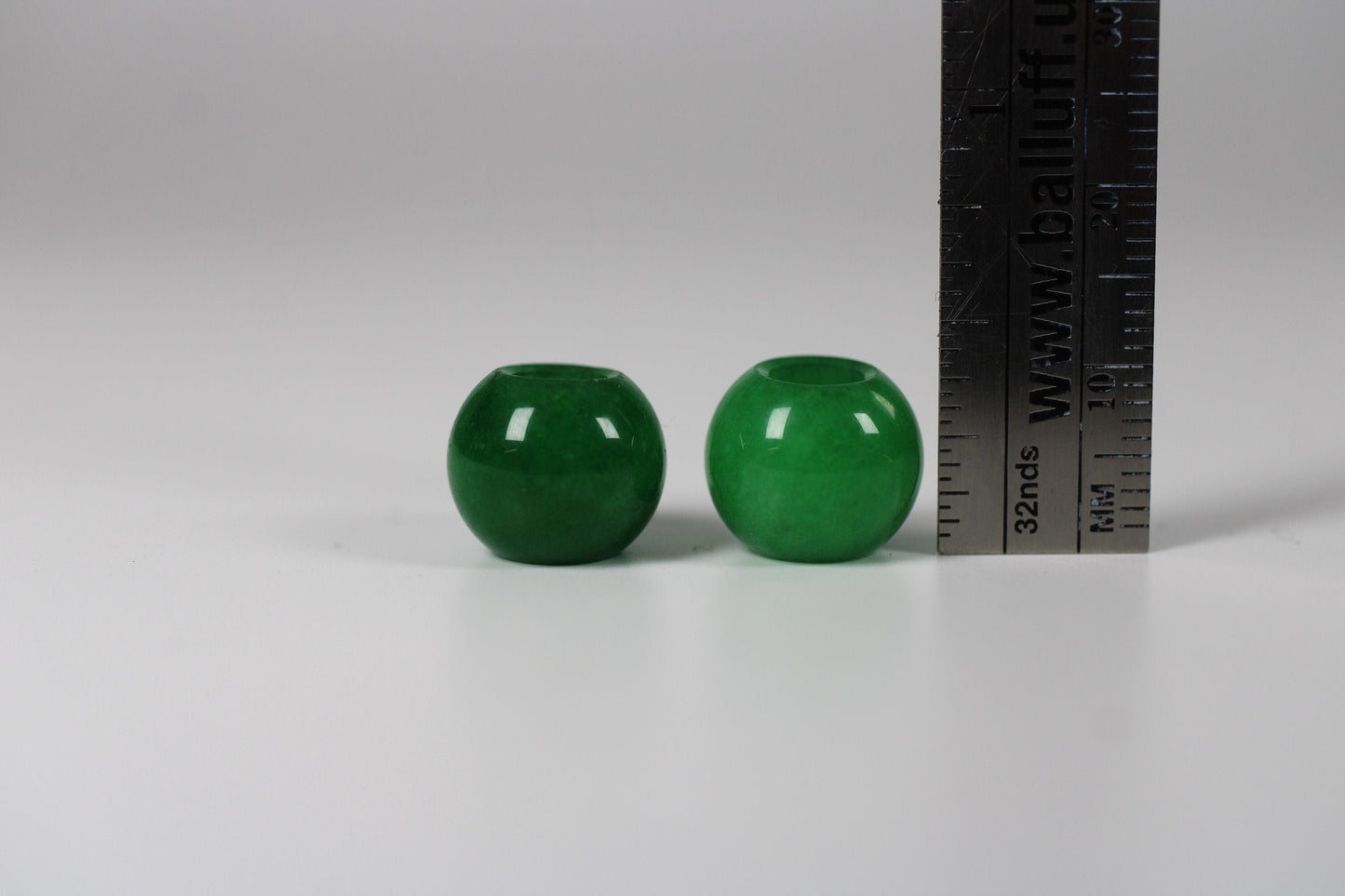 2 Pack Jade Dread Bead from 5mm Bead Hole. Bone Dreadlock Beads, Dread Jewelry, Natural Dread Beads, Loc Accessories, 6A04