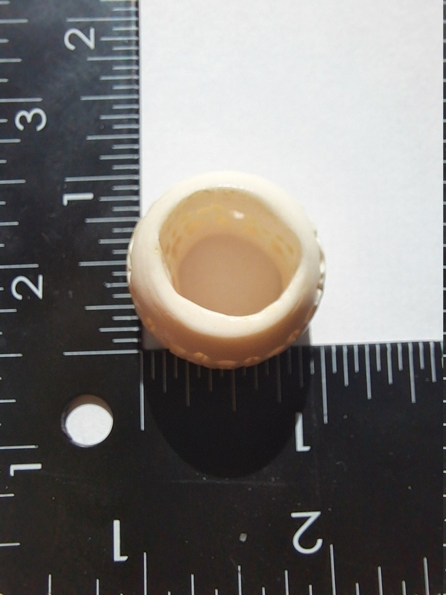 Flower Child Bone Dread Bead / 15mm Bead Holes / Natural Beads for Dreadlocks, Bone Hair Beads, Natural Hair Jewelry