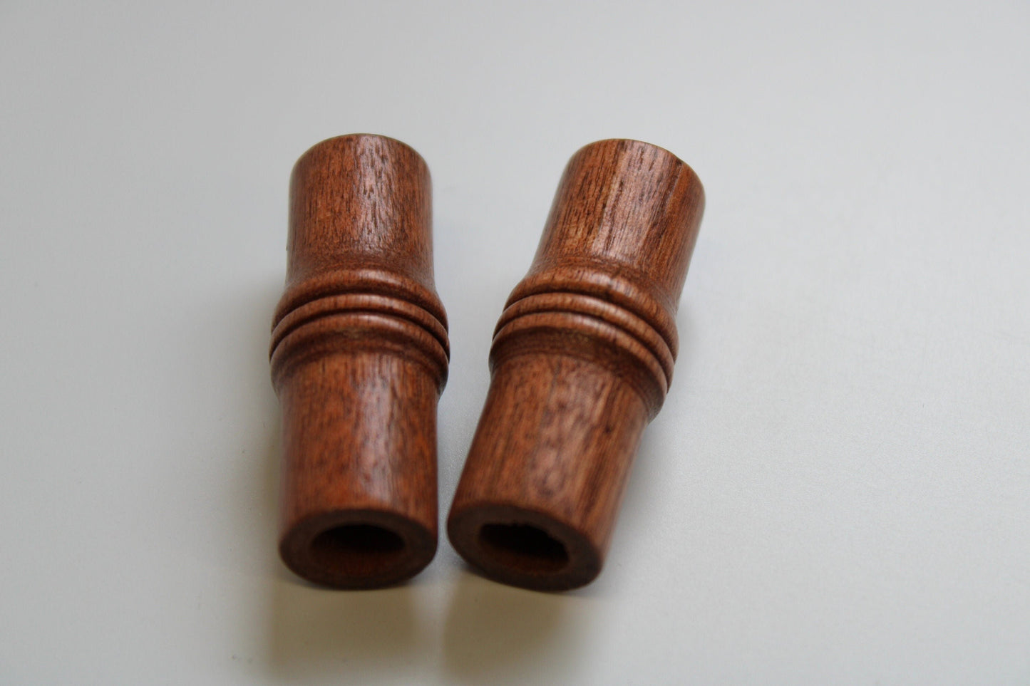 2 pack Maple Colored Wood dread beads - Bamboo shaped - 7mm bead hole - wooden Dread beads, Wood Dreadlock Beads, W33