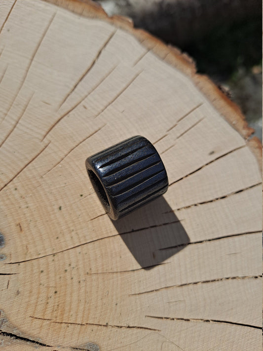 Stripey Chunky Bone Dread Bead / 10-14mm Bead Hole / 4 color options / Dreadlock Bead, Dread Jewelry, Dread Accessories, Loc Jewelry