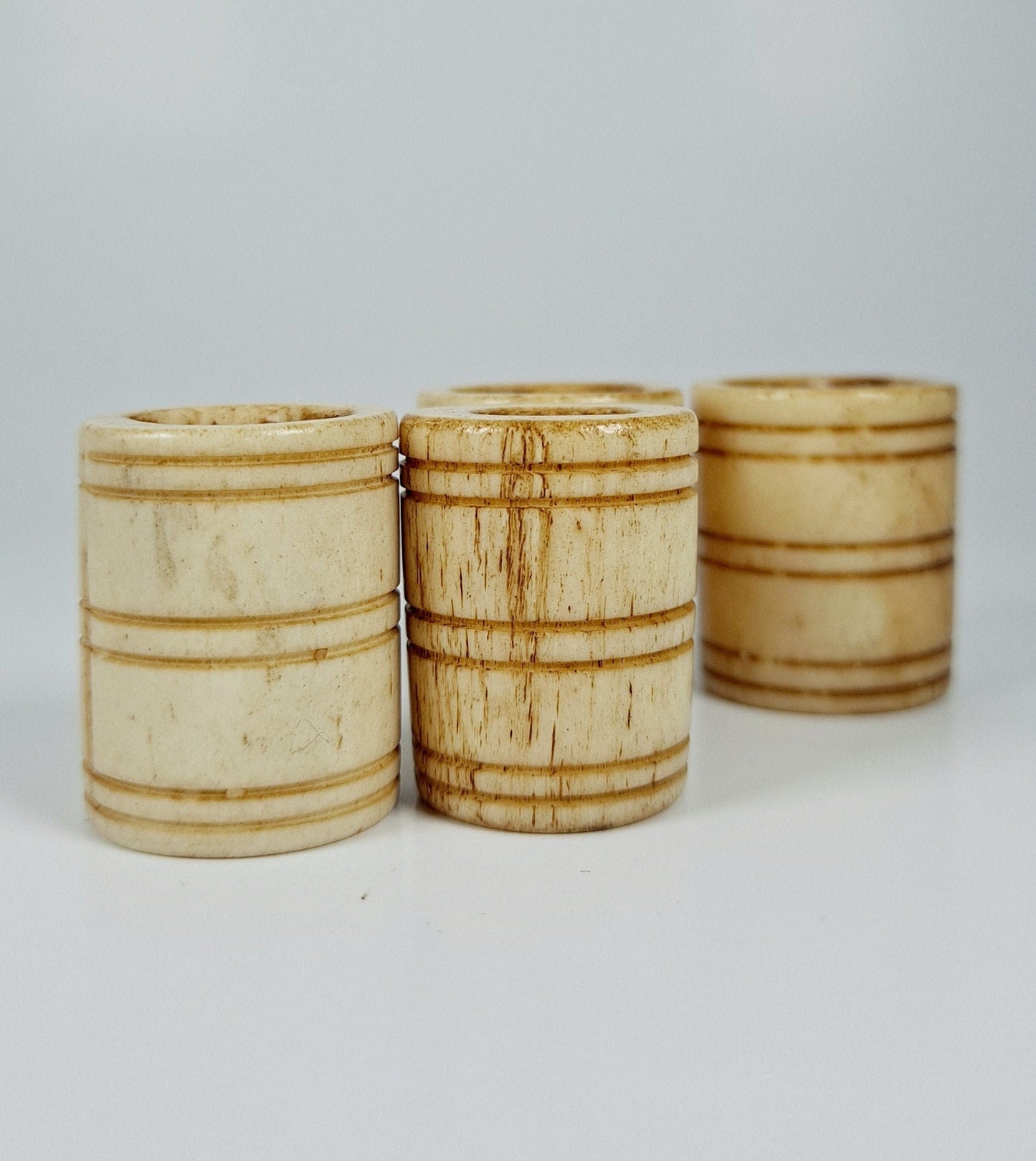 Thin Stripe Bone Dread Bead / 6-12mm Bead Hole / 3 colors to choose from / Dreadlock Bead, Dread Jewelry, Dread Accessories, Loc Jewelry