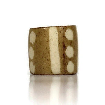 Eclipse Bone Dread Bead // 6 - 12mm Bead Holes // Dreadlock Beads, Dread Jewelry, Dread Accessories, Loc accessories, loc Jewelry,