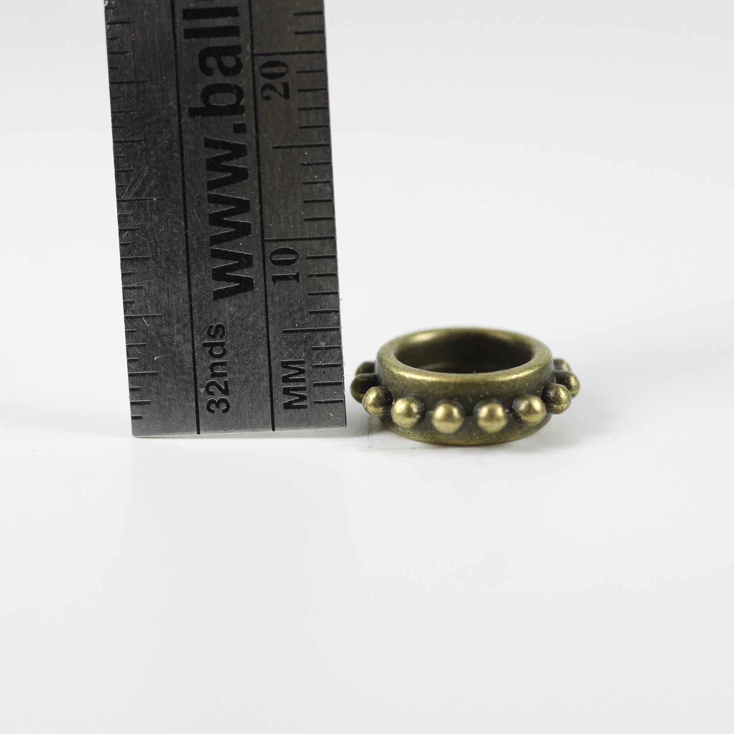 5 Antique Gold Stackable Dreadlock Bead - 7mm bead hole - Large Hole Beads for Jewelry, Flower dread bead, metal dread bead