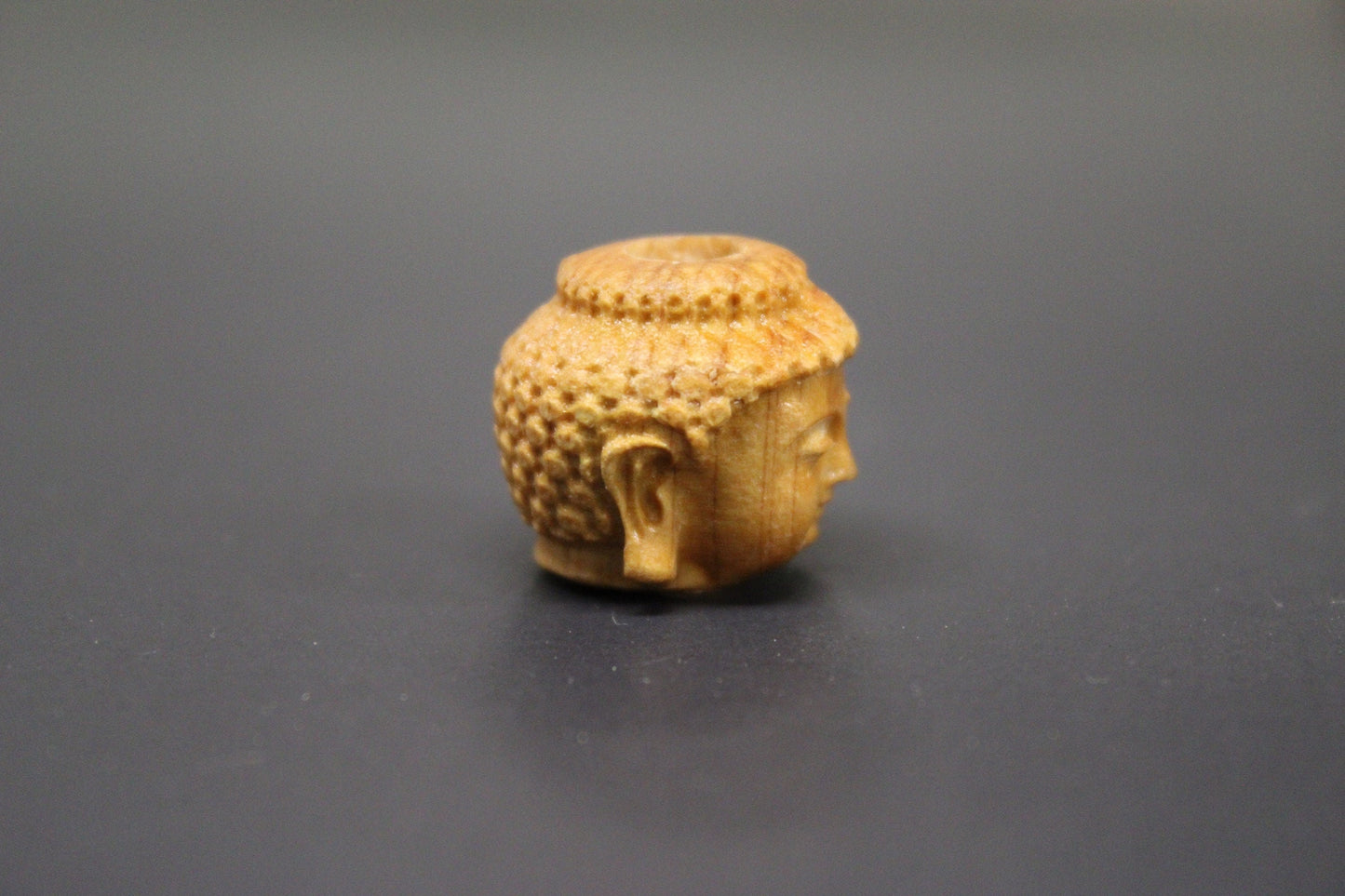 Buddha Head - Wood Dread Beads // 4 - 10 mm Bead Hole // Dreadlock Bead, Loc Jewelry, Dreadlock Accessories, Large Hole Beads, Dread Jewelry