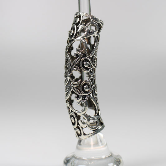 Flower Arch Dreadlock Bead - 8mm bead hole - Large Hole Beads for Jewelry, Flower dread bead, Hair, Braids, Dreadlocks, 4e008