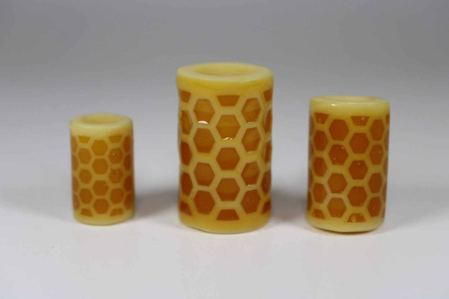 Honey Comb Dreadlock Bead / CUSTOM Bead Hole Size / Dreadlock Accessories, Loc Beads, Dreadlock Jewelry, Paracord Beads, 4D040