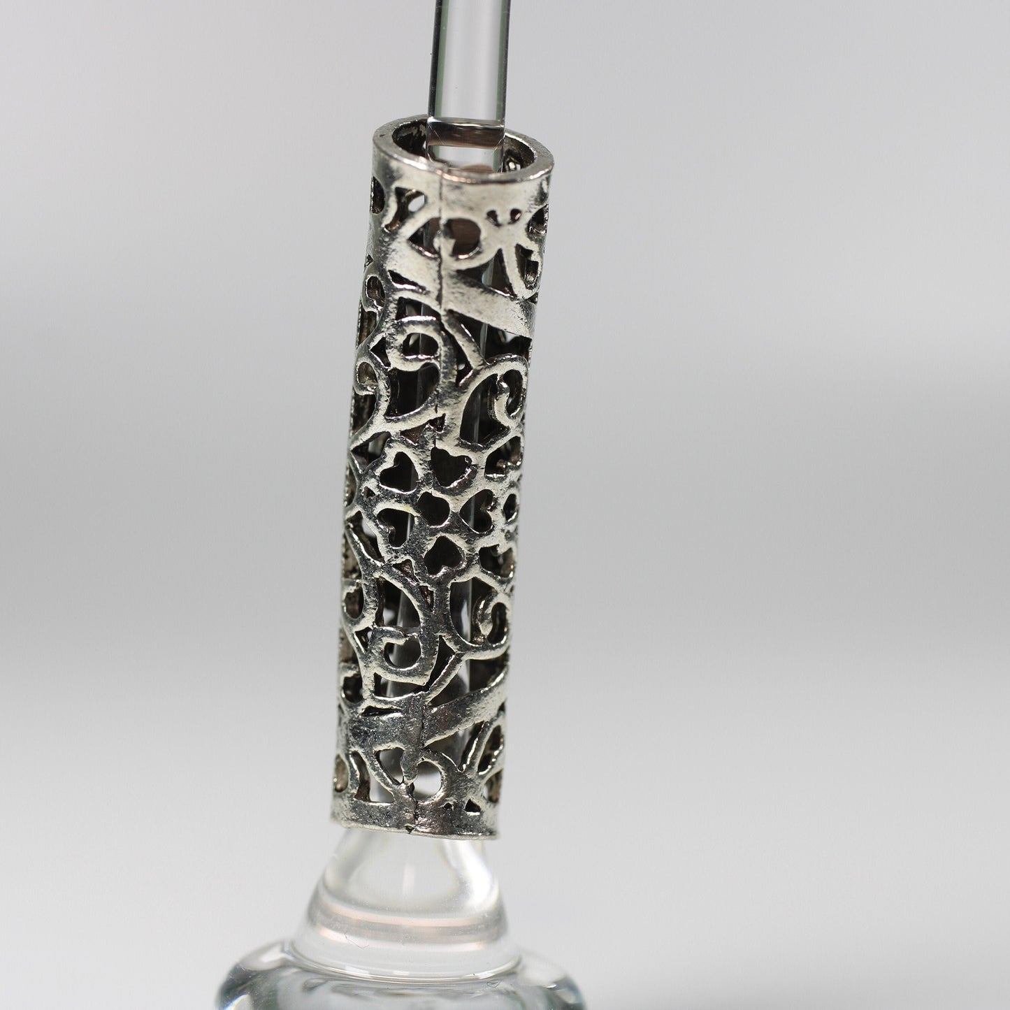 Blue cabachon Dreadlock Bead - 8mm bead hole - Large Hole Beads for Jewelry, Flower dread bead, metal dread bead, Dreadlocks