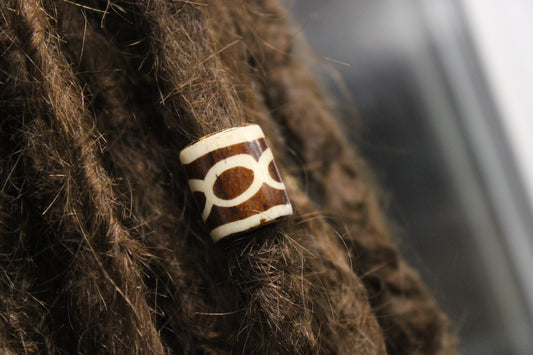 Infinity Bone Dread Bead // 8 - 12mm Bead Holes // Dreadlock Beads, Dread Jewelry, Dread Accessories, Large Hole Beads, Hair Beads