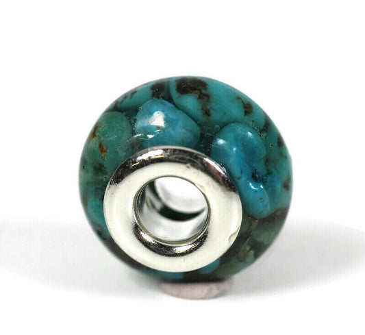 Turquoise Resin Dreadlock Beads - 5mm beads hole - Single - Dread Bead, Loc jewelry, Dread Jewelry, Dread Accessories, Stone Dread Beads
