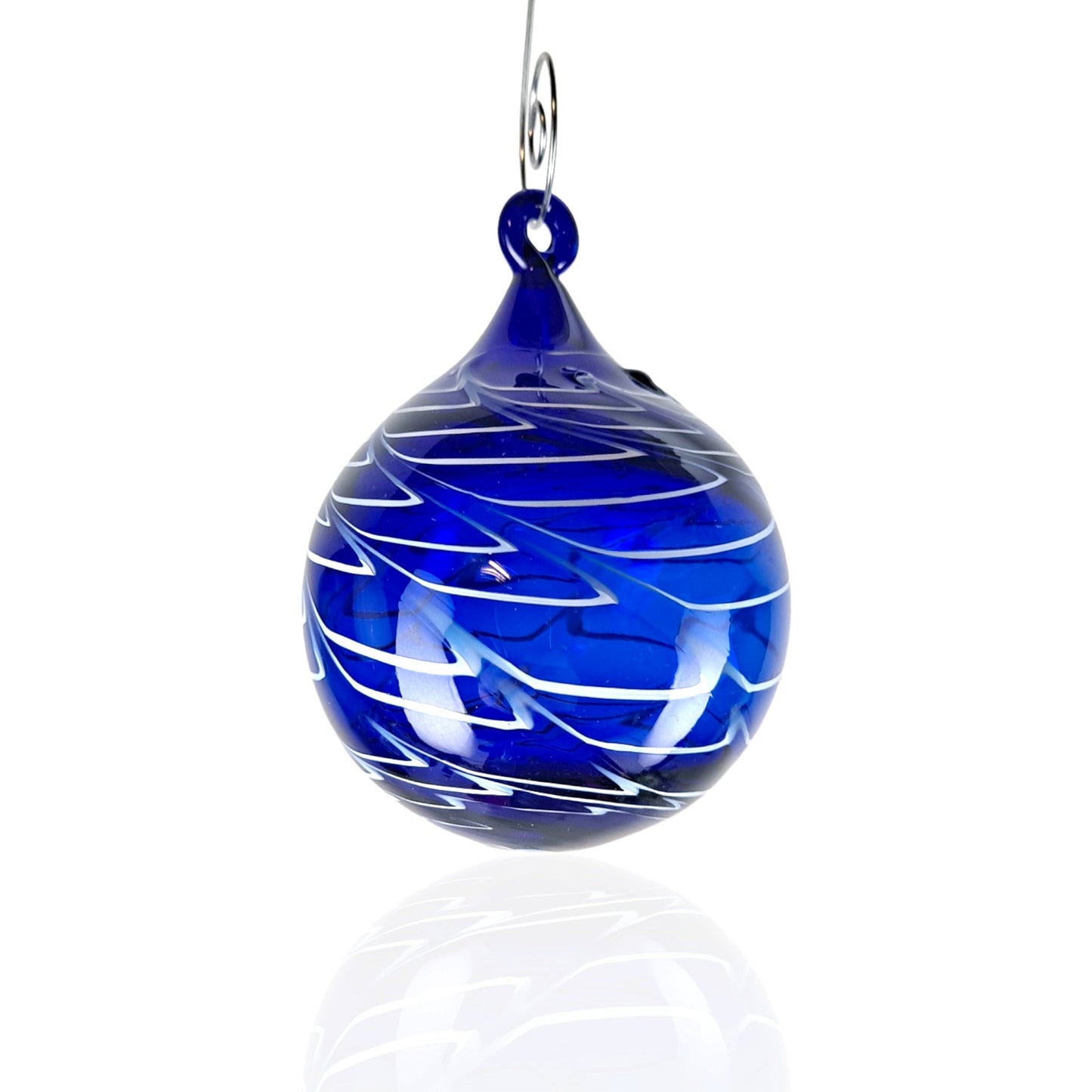Hand Blown Glass Cobalt Blue Ornament Collection
