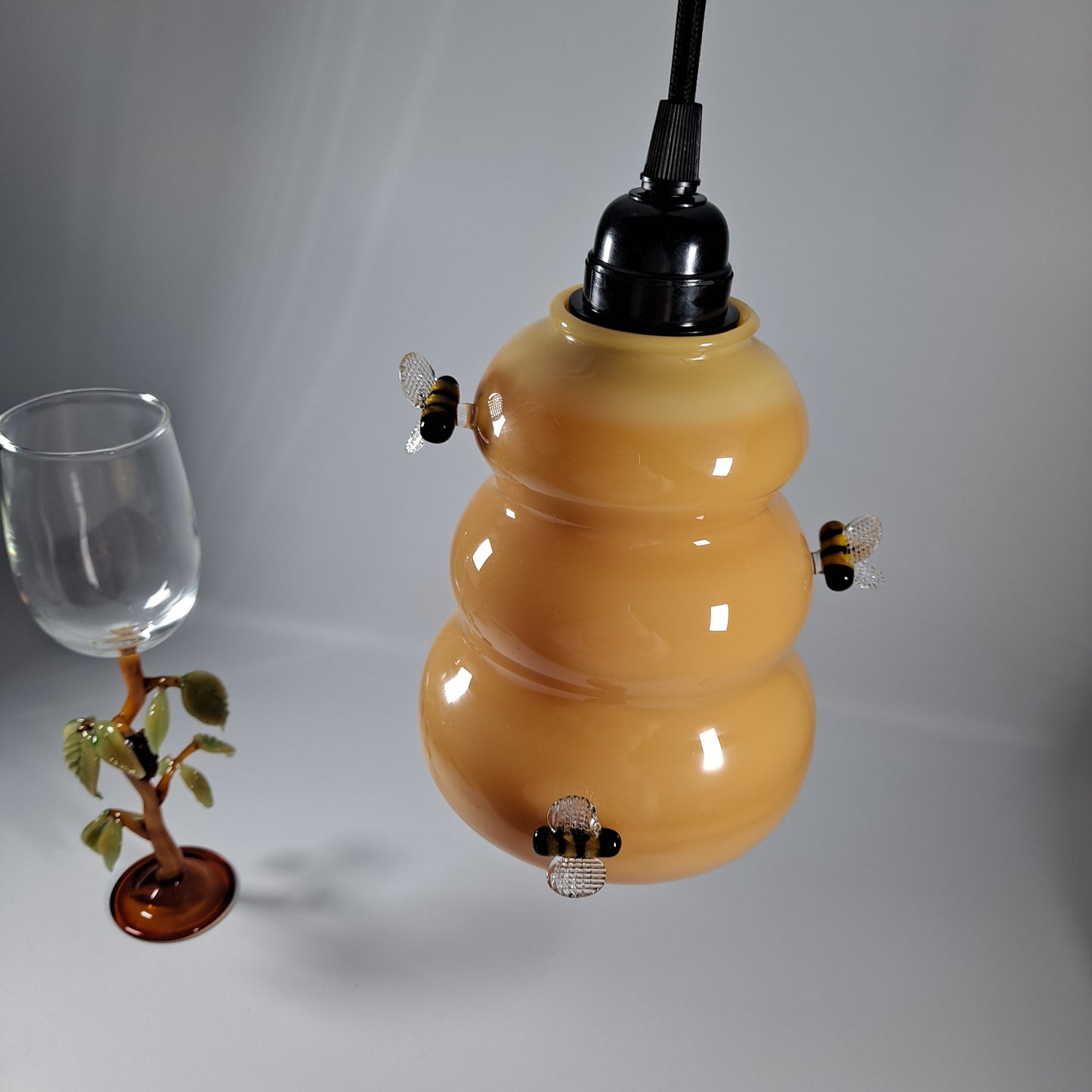 Bee Hive Swag Lamp, Ready to Ship