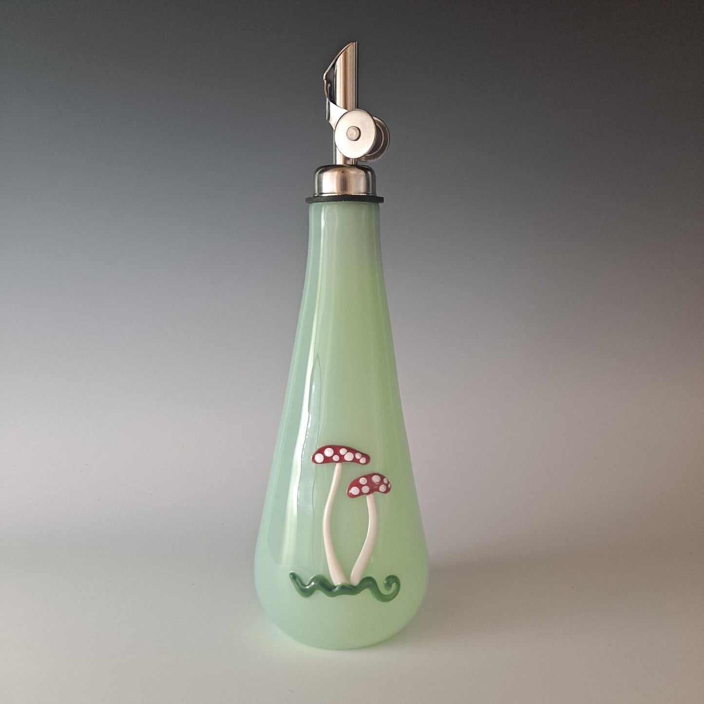 Mushroom Olive Oil Bottles - Blown Glass Oil Dispenser