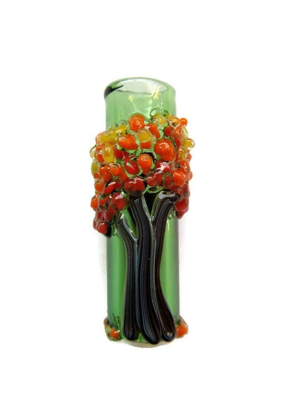 Tree of Life Glass Dread Bead- Autumn Fall, 4mm - 16mm Bead Hole Sizes Available, Made to Order