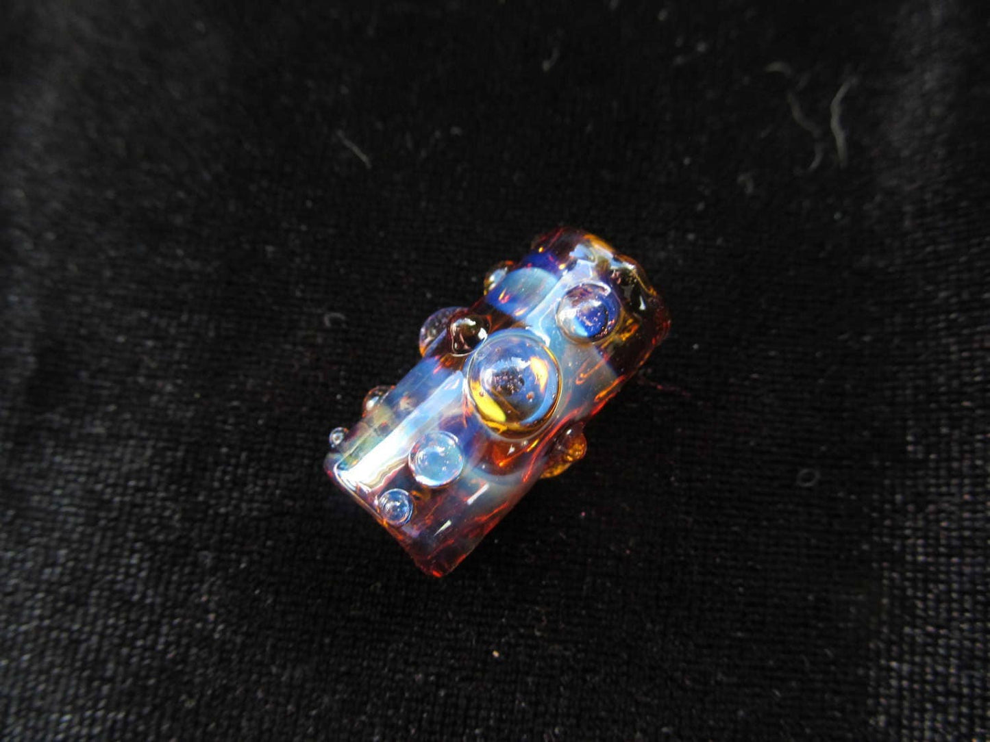 Dot Cross Glass Dread Bead, CUSTOM Bead Hole Sizes 4-16mm, Made to Order