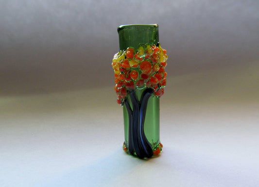 Tree of Life Glass Dread Bead- Autumn Fall, 4mm - 16mm Bead Hole Sizes Available, Made to Order