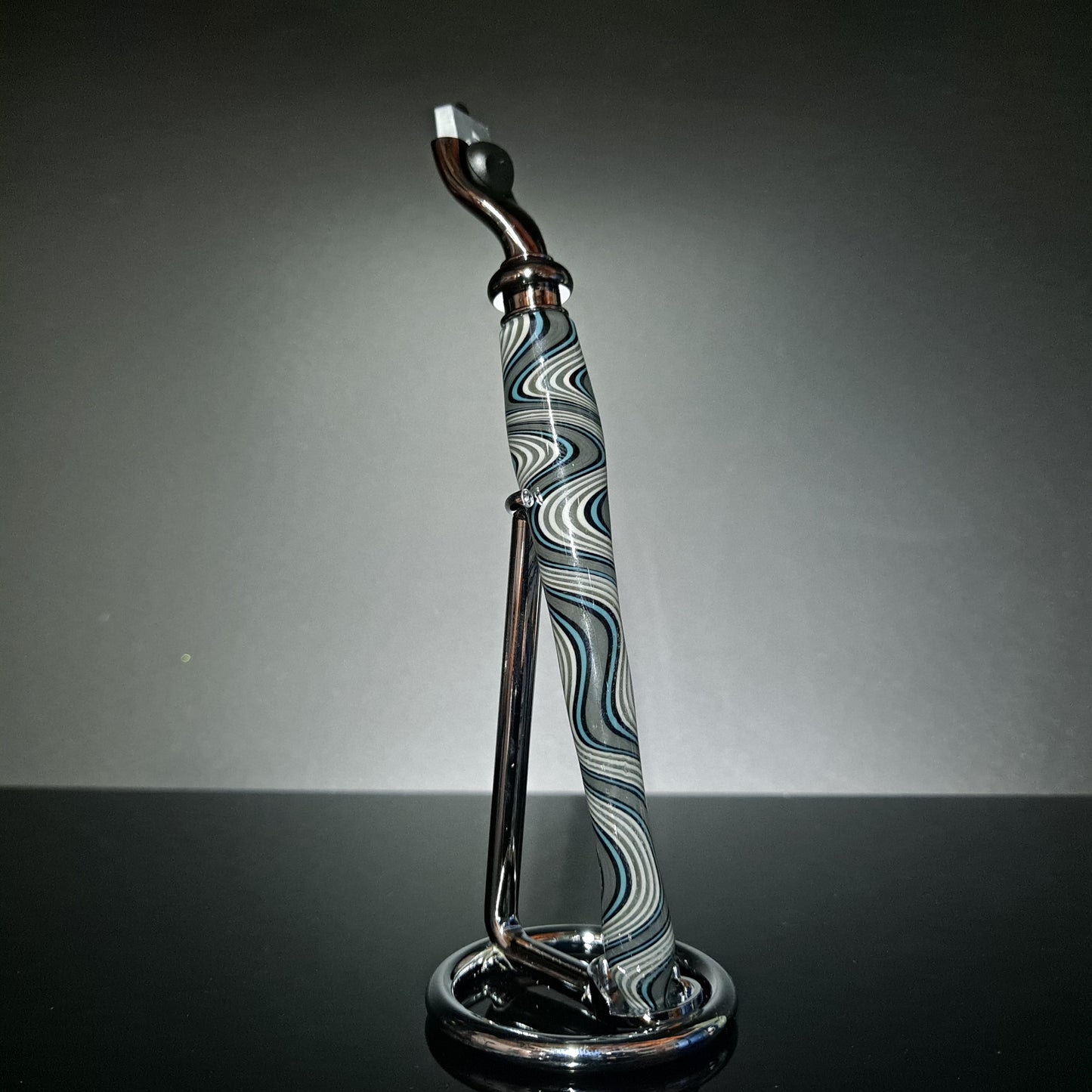 Glass Handled Razor with Stand