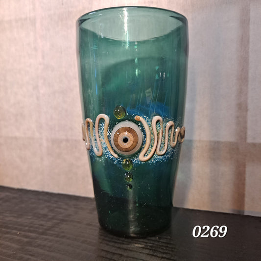 Handblown Glass Eyeball Drinkware, Cups, Wine glasses, and Mugs