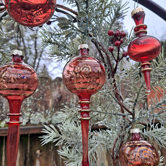 Glass Ball Ornament, Ruby Red Glass, Blown Glass Ornament, Glass Sphere, Blown Glass Ball, Glass Float, Glass Christmas Ornament