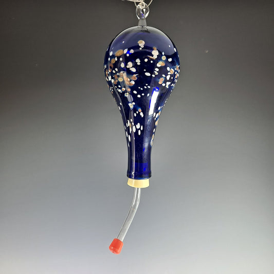 Artisan Hand Blown Glass Humming Bird Feeder