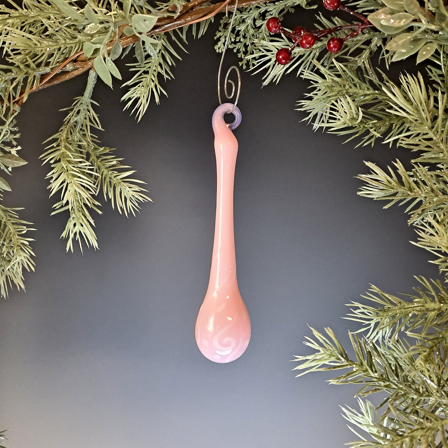 Hand Blown Glass Pink Ornament Collection