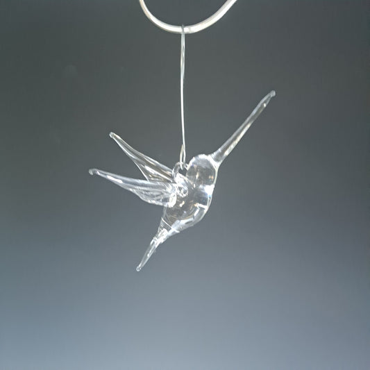 Glass Humming Bird Figurine