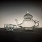 Miniature Glass Tea Pot and Cups 1:6 scale