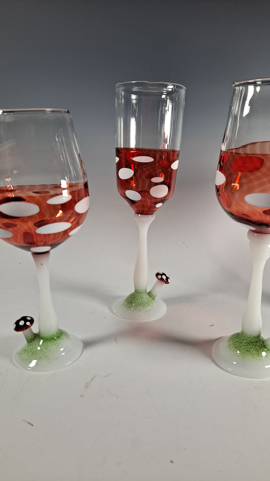 Fairy Ring Mushroom Wine Glass, Mushroom Goblet